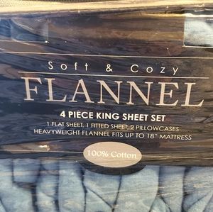 King size flannel sheet set